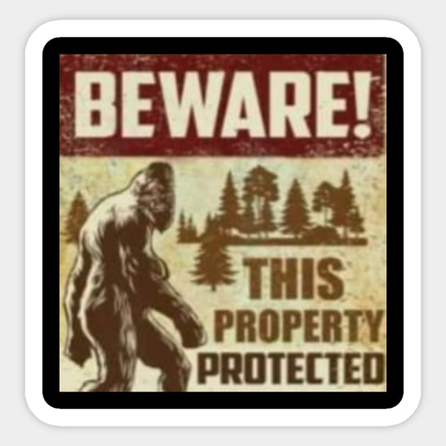 beware this property protected Sticker by hot_issue